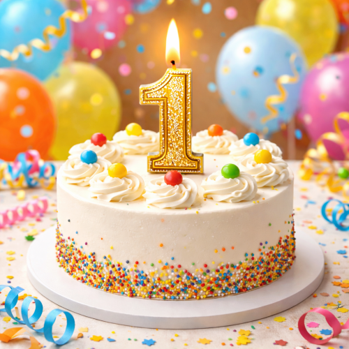 チームの1月の誕生日を祝う